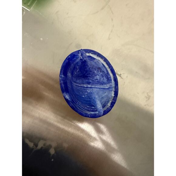 Cobalt blue swirl hen on nest salt cellar - Picture 1 of 3